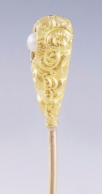 Late 1800s/Early 1900s Enos Richardson 14k Gold Seed Pearl Stickpin
