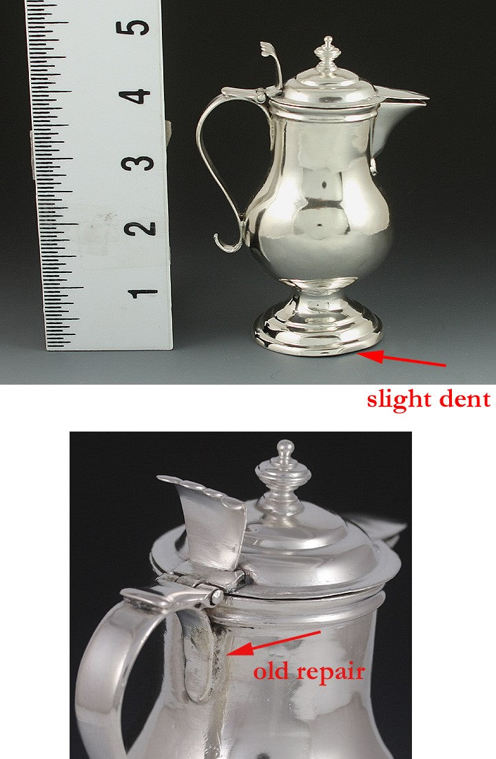 Antique c1750 18th Century Dutch Silver Creamer Milk Jug