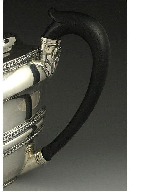 Antique 1802 English Georgian Sterling Silver Stout Coffeepot Teapot