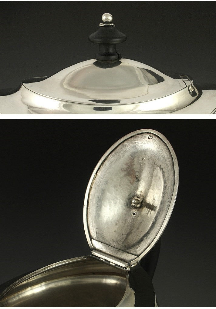 Antique 1802 English Georgian Sterling Silver Stout Coffeepot Teapot