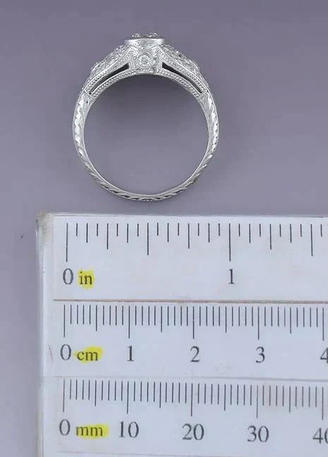 Dazzling Platinum & ~1.5ct Diamond Edwardian / Art Deco Style Engagement Ring