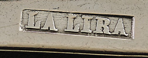 Antique 19th Century European Silver La Lira Serving Place Table Spoons