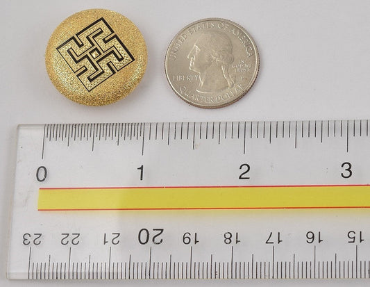 Fabulous 18K Gold Victorian 1865-1880 Jewelry Pin/Pendant Greek Key Design