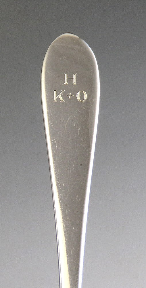 12 Antique Sterling Silver Arthur Stone Pointed End Teaspoons