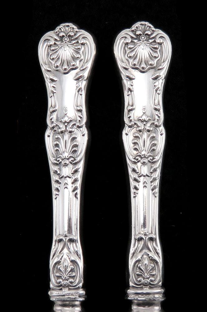 4 Antique c1900 Sterling Silver Gorham King George Dinner Knives