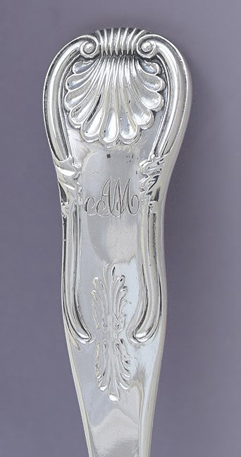 Antique 1824 Scottish Georgian Sterling Silver Kings Gravy Sauce Ladle 6"