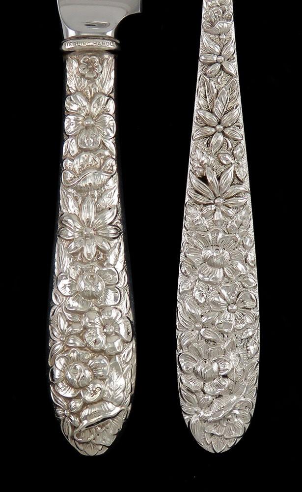 Fine 70pc Sterling Silver Manchester Southern Rose Pattern Flatware Set