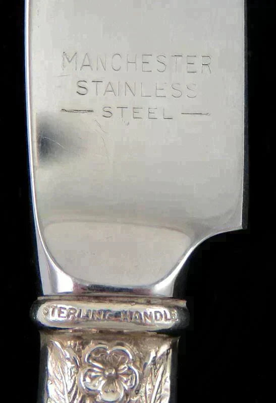 Fine 70pc Sterling Silver Manchester Southern Rose Pattern Flatware Set