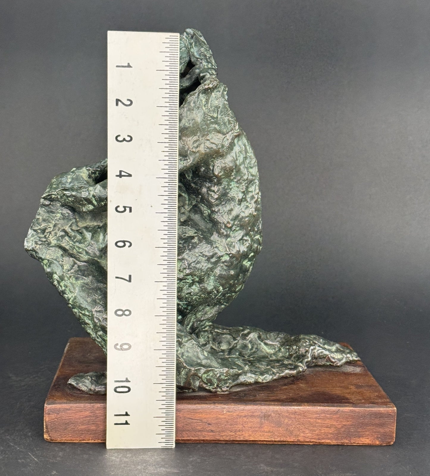 Signed Najim H Chechen Patinated Bronze Modern Art Sculpture "Poet" dated 1985