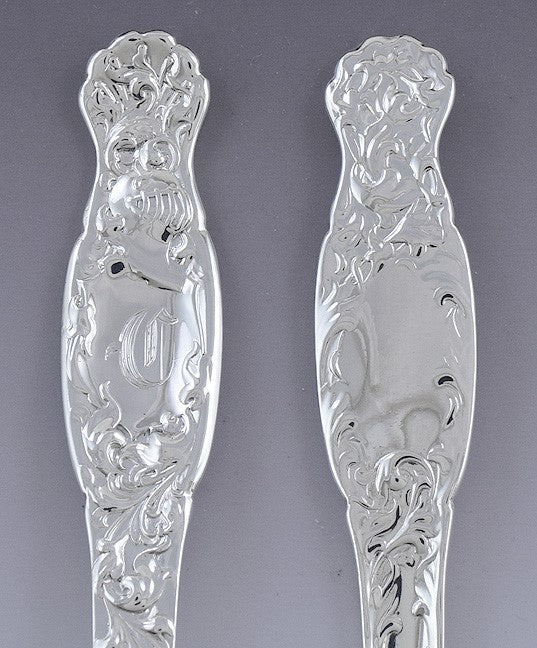 Fab Set 11 Whiting Sterling Silver Heraldic Teaspoons C Mono