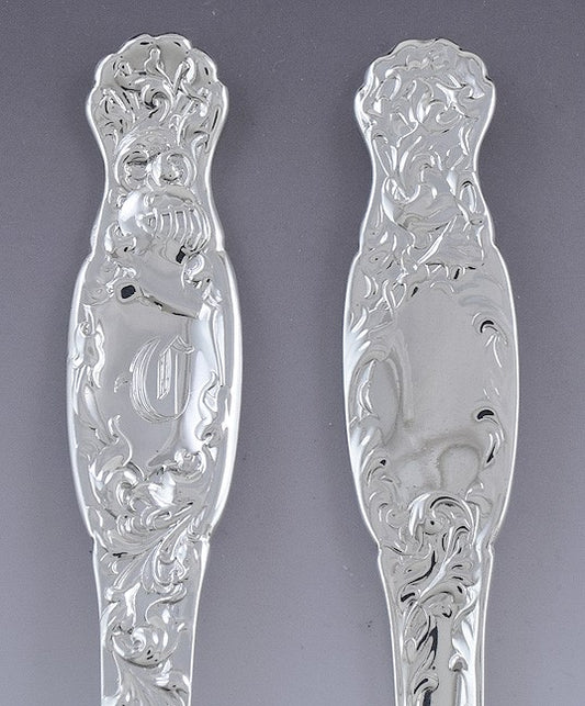 Fab Set 11 Whiting Sterling Silver Heraldic Teaspoons C Mono