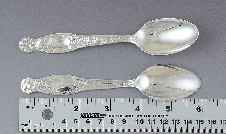 Fab Set 11 Whiting Sterling Silver Heraldic Teaspoons C Mono