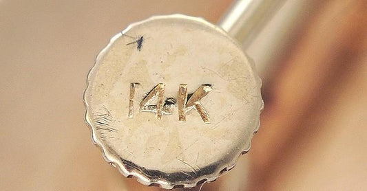 Nice Pair Vintage 14K Gold Basket Weave Earrings by Enos Richardson