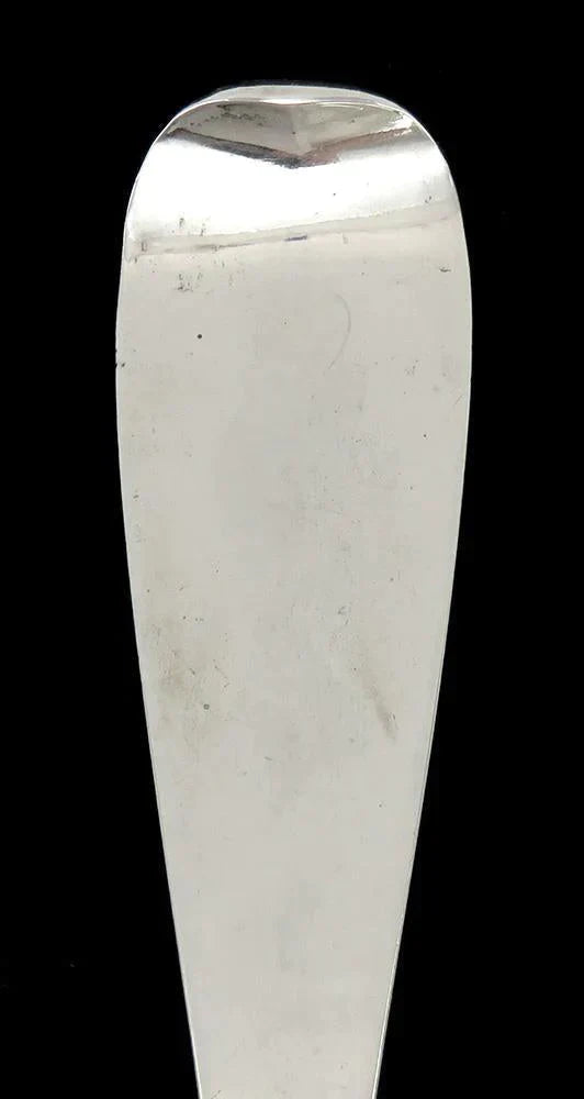 Mid 1800's Antique Large Dutch Silver Soup/Punch Ladle B&V 6 Ounce Capacity Bowl