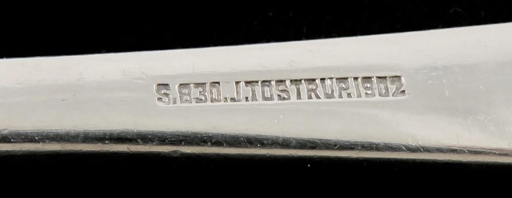 Antique 1902 Norwegian 830 Silver J Tostrup Pierced Base Server 9 3/4"
