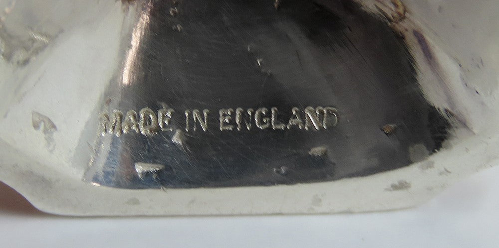 Impressive Pair English Britannia 958 Silver Queen Anne Style Shakers Casters