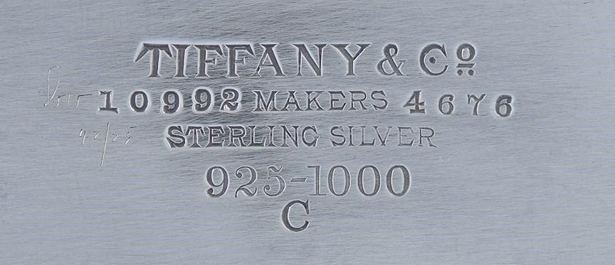 1902-1907 Antique Tiffany & Co Sterling Silver Oblong Pierced Serving Tray Dish