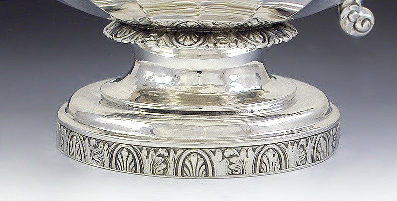 Antique c1840 American Cooper New York 900 Coin Silver Coffeepot Teapot