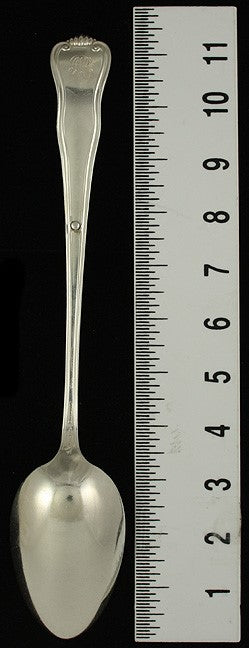 Antique Sterling Silver Frank Smith Newport Shell Stuffing Serving Spoon 11.5"