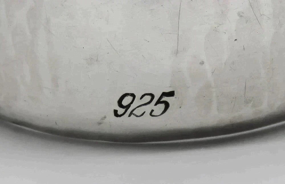 Antique Arts & Crafts Hand Hammered Sterling Silver Oval Napkin Ring Lewis Mono