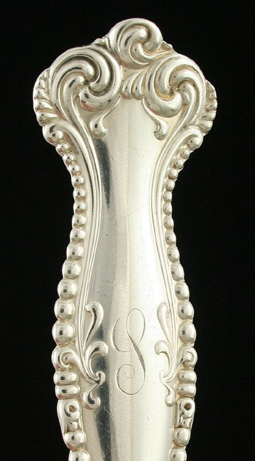 Vintage Towle Canterbury Pattern Sterling Silver Serving Fork S Mono 8 5/8"