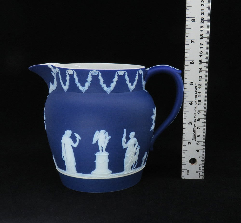 Lovely Classic c1900 Wedgwood Blue Jasperware Sacrifice Creamer Milk Pitcher