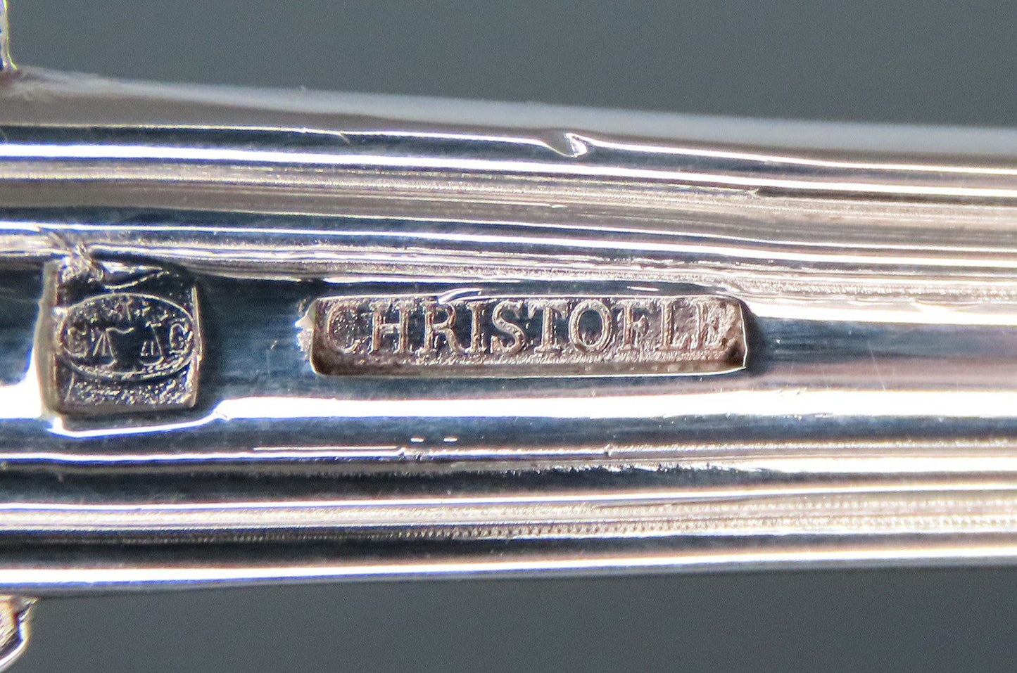 Christofle Large Chinon Silverplate Table Stuffing Spoon No Mono 11 Inches
