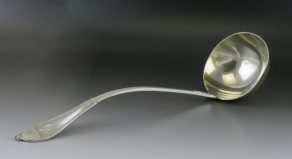 Antique c1920 Sterling Silver Gorham Cottage Punch Soup Ladle 13 1/4"