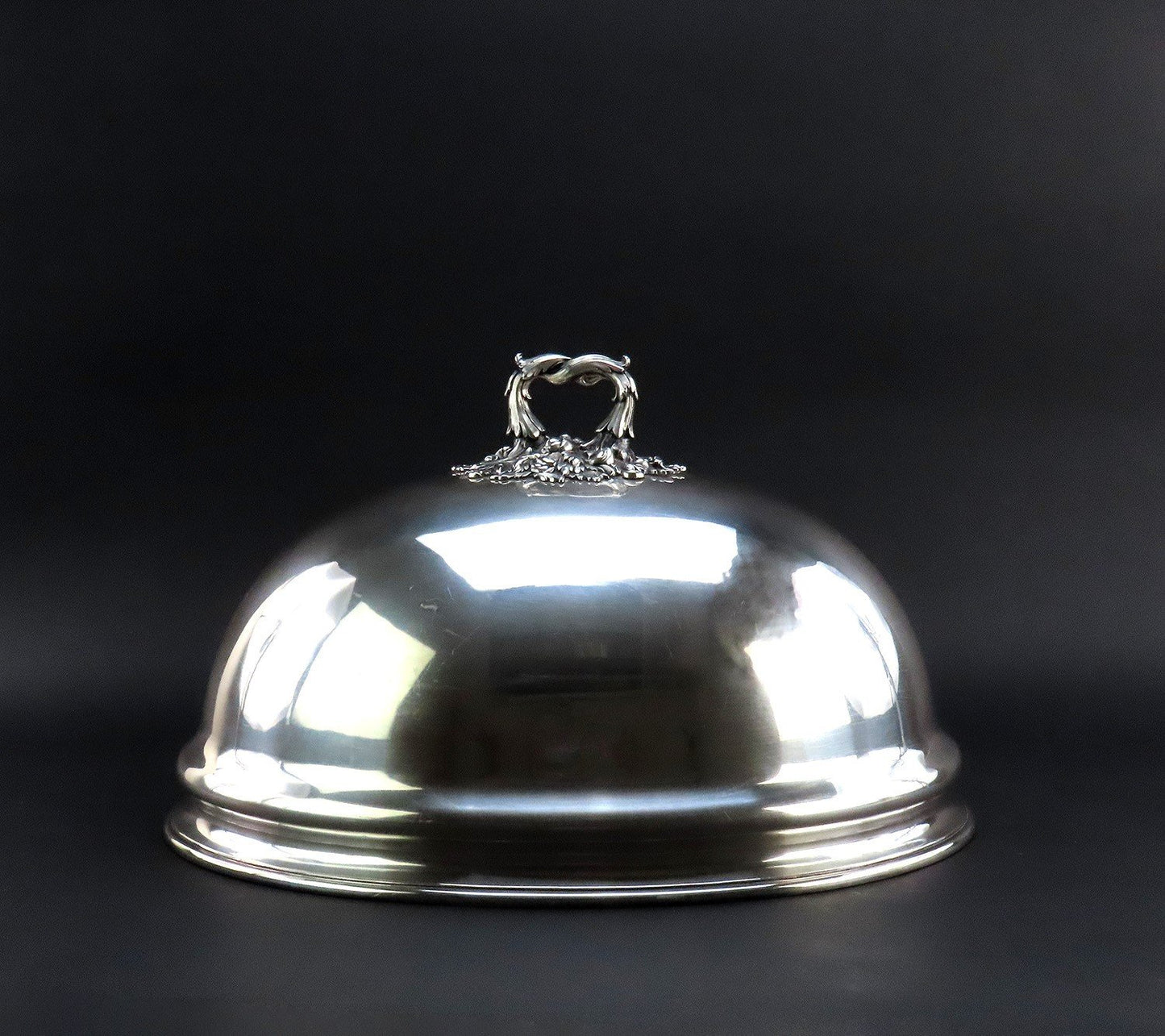 Large c1805 English Sheffield Silverplate Serving Dome Cloche Bell Lid 20 x 15