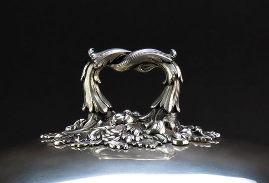 Large c1805 English Sheffield Silverplate Serving Dome Cloche Bell Lid 20 x 15