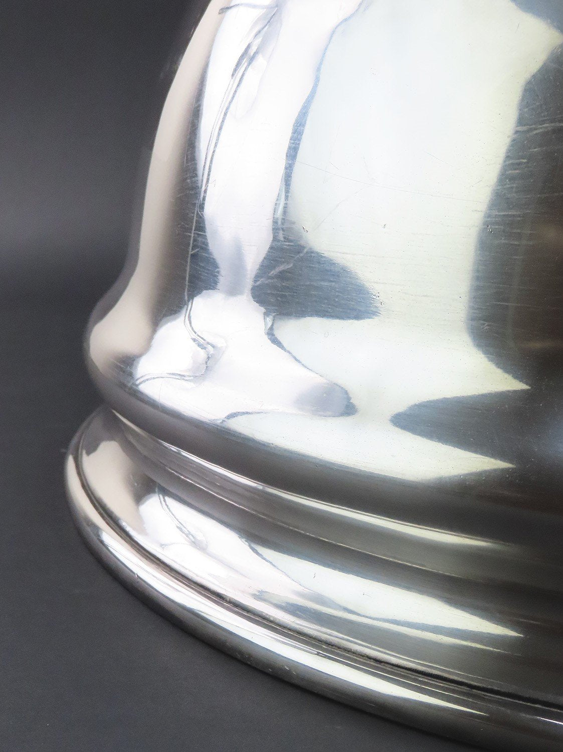 Large c1805 English Sheffield Silverplate Serving Dome Cloche Bell Lid 20 x 15