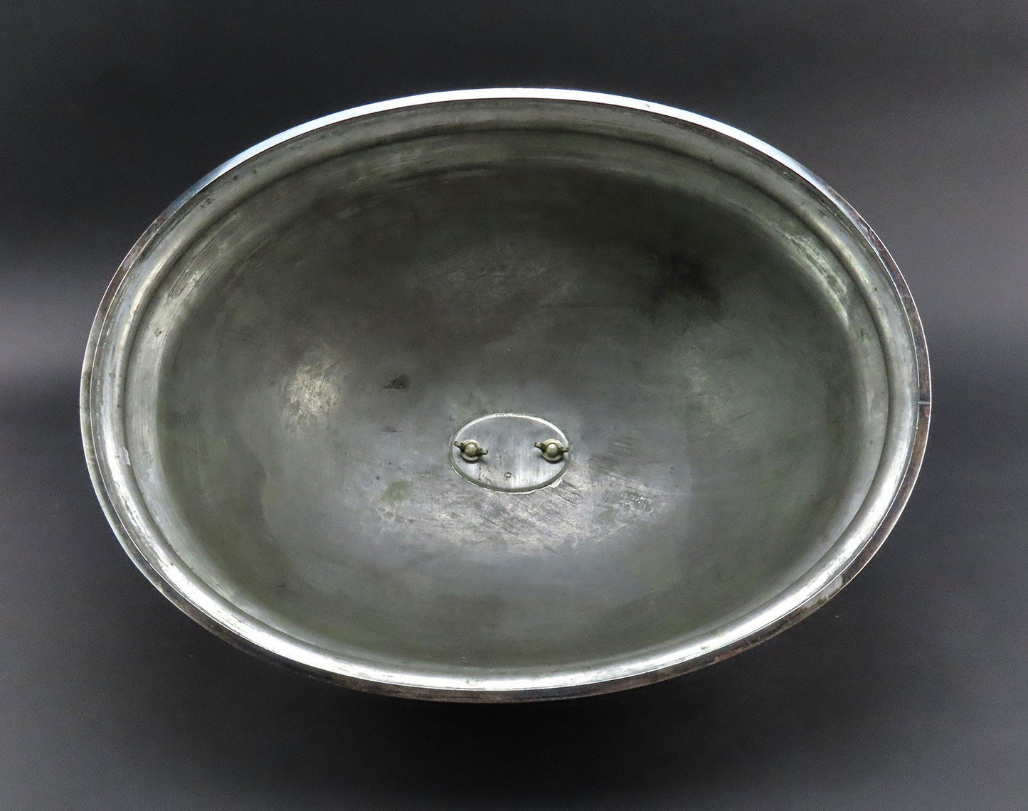 Large c1805 English Sheffield Silverplate Serving Dome Cloche Bell Lid 20 x 15