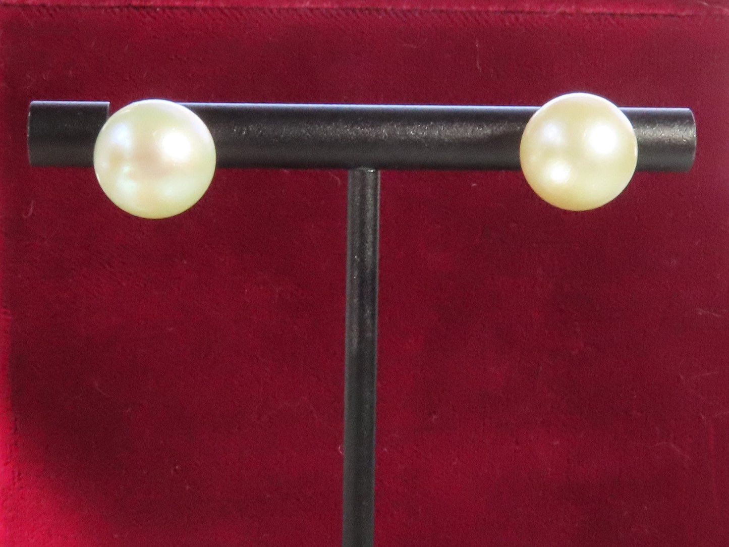 Classic Pair 14k Yellow Gold 10mm Pearl Stud Earrings