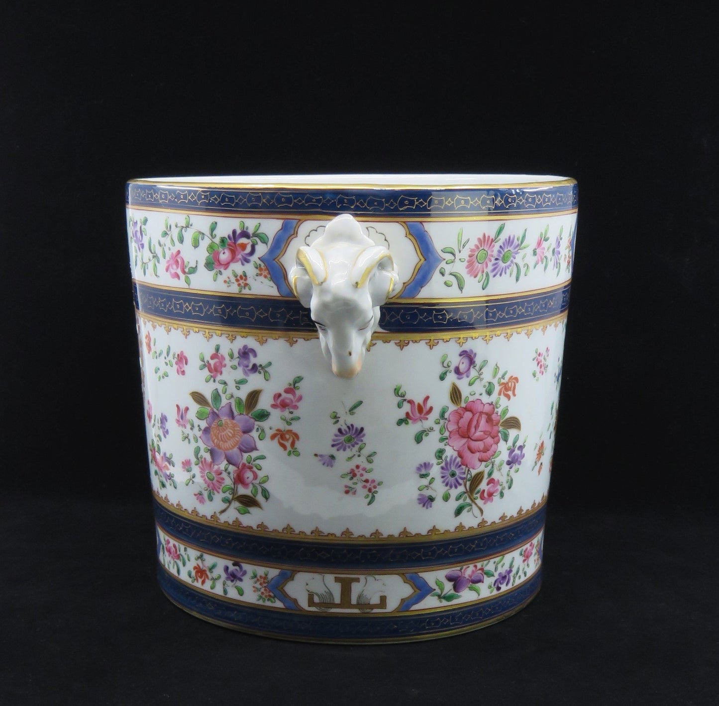 Superb Mid/Late 1800s French Ram's Head Armorial Wine Cooler Champagne Bucket