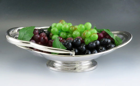 Fine Mid1800 Antq American Coin Silver Hand Engraved Basket Babcock Family Crest