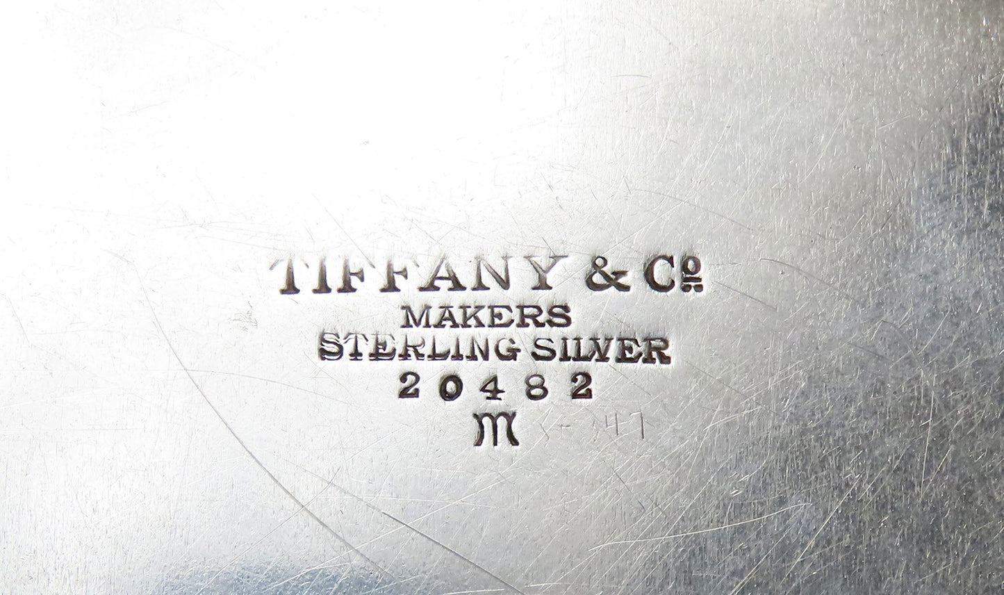 c1925 Tiffany Co Sterling Silver 12" Hampton Centerpiece or Fruit Bowl