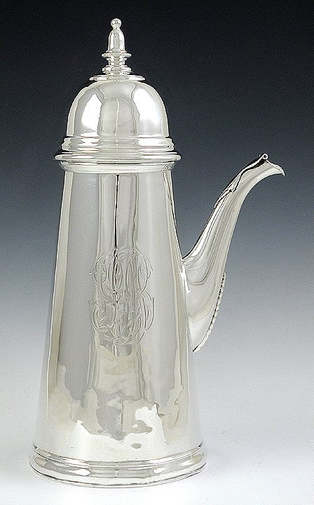 Antique 1899 English Britannia 958 Sterling Silver Lighthouse Teapot Coffeepot