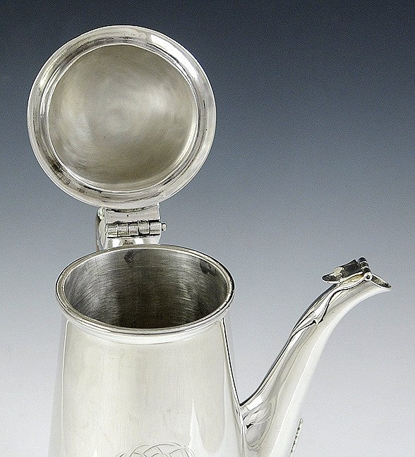 Antique 1899 English Britannia 958 Sterling Silver Lighthouse Teapot Coffeepot