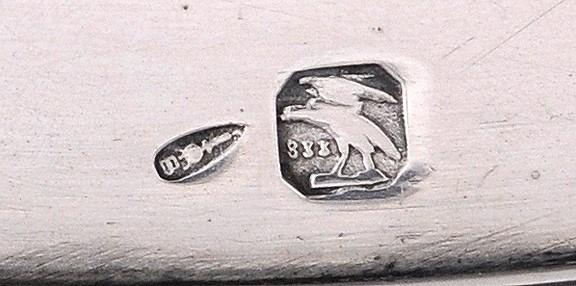 Lovely Engraved Portuguese .833 Silver Footed Gallery Tray Oporto 9" Diameter
