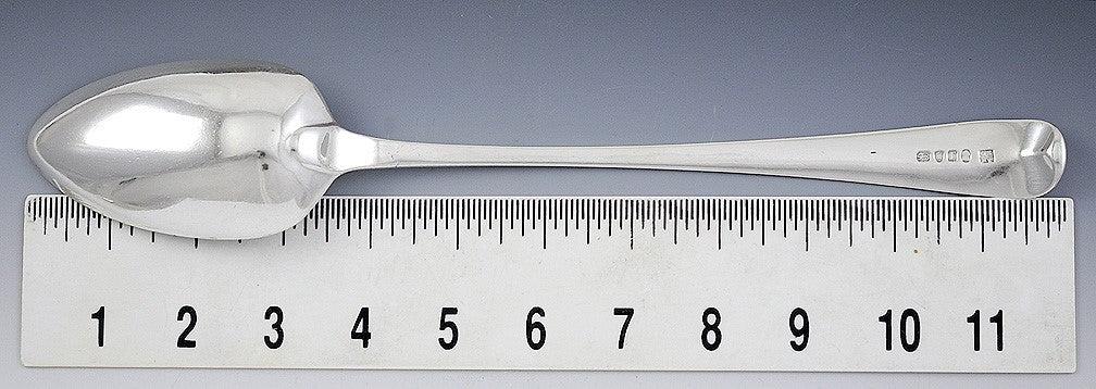 Antique 1792 English Georgian Sterling Silver Stuffing Serving Platter Spoon