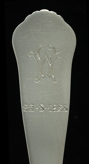 6 Antique 1928 Norwegian Silver Hand Hammered Flower Forks 7 1/8"