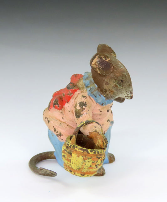 c1890 Mrs Tittlemouse Austrian Bronze Miniature Beatrix Potter 1 1/8" Tall