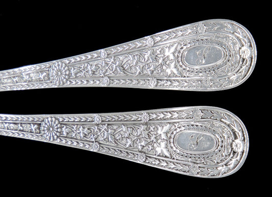 11 Antique Whiting Laureate 1890 Sterling Silver Demitasse Spoons