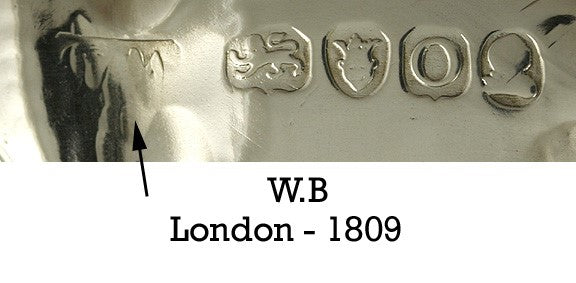 Antique English 1809 Georgian Sterling Silver Peacock Repousse Dish 12.5" X 9"