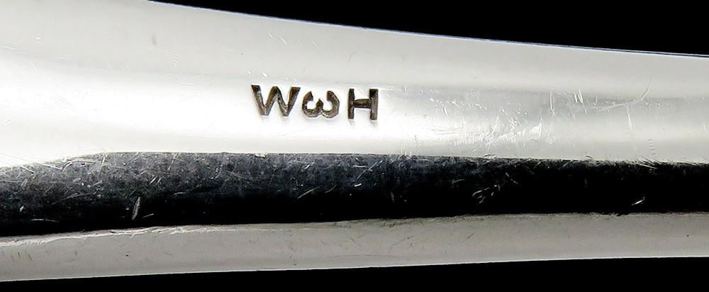 Large Wood Hughes Zephyr Sterling Silver Punch Soup Ladle 12 3/4 inches