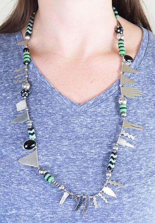 Designer Artisan Jewelry Sterling Silver Beaded Necklace by Roberta Williamson