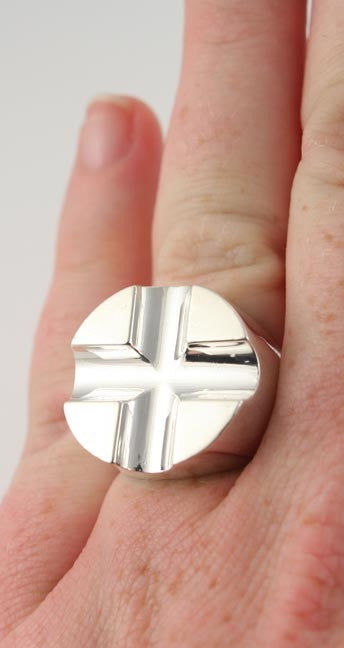 Neat Lot Of Modern Sterling Silver Ring Earrings Pin Jewelry Set