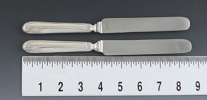 High Quality Set of 12 Spanish Silver Luncheon Knives