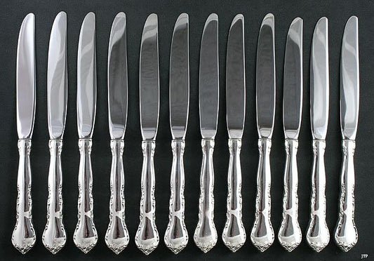 12 Fabulous Lunt Sterling Silver Mignonette Knives