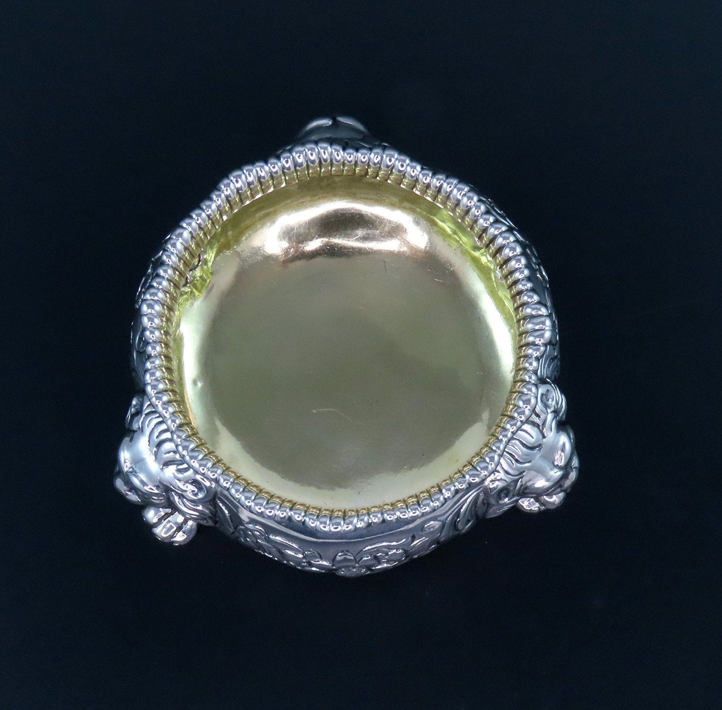 1815 English Sterling Silver Small Footed Bowl Lion Claw Feet 3 3/4" Diameter